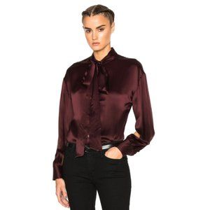 BLK DNM Shirt 84 Top In Burgundy